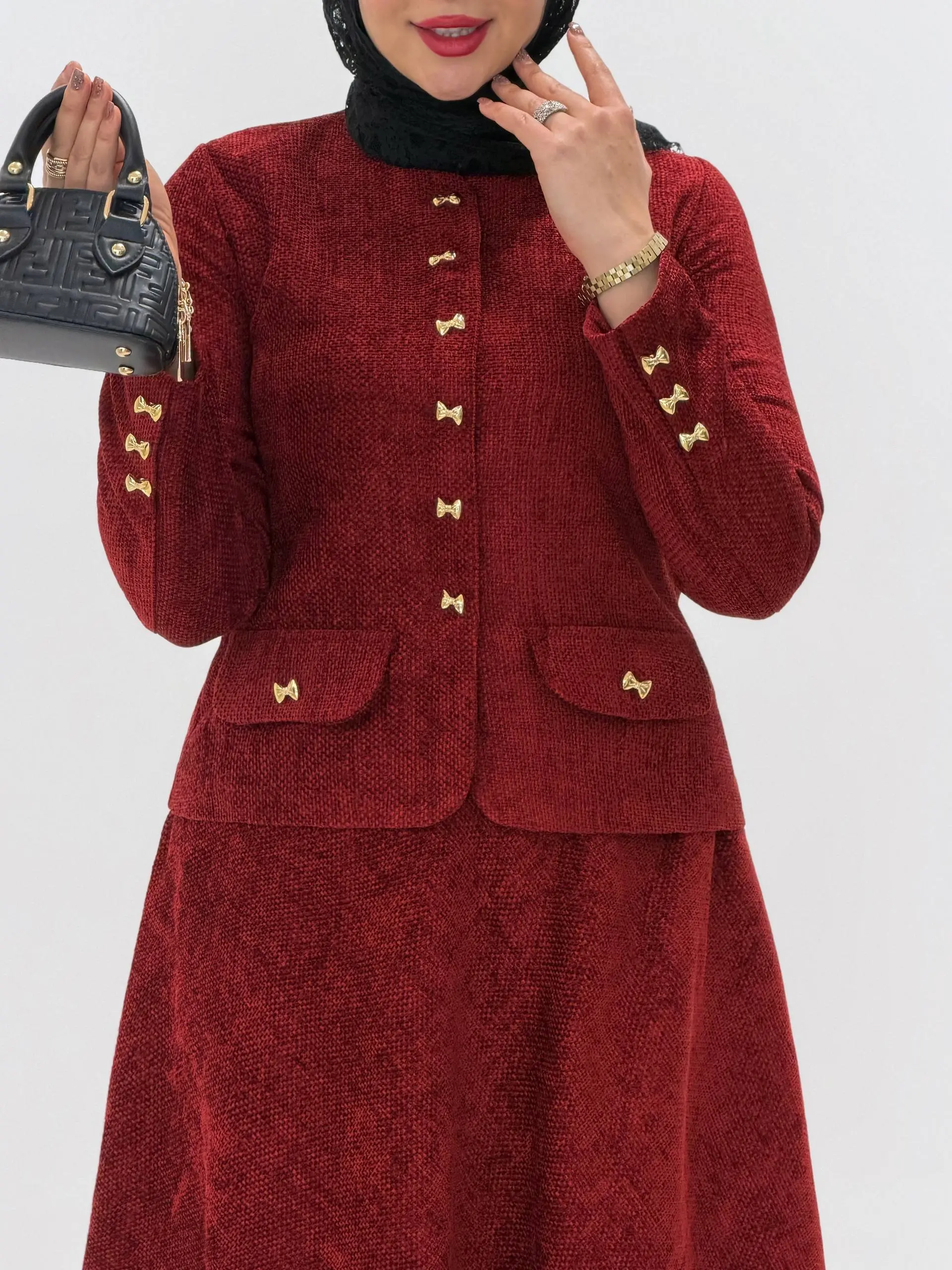 3880-کت و دامن وارداتی نارون